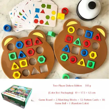 Bear Express: Montessori Shape Matching Speed Battle Board Game