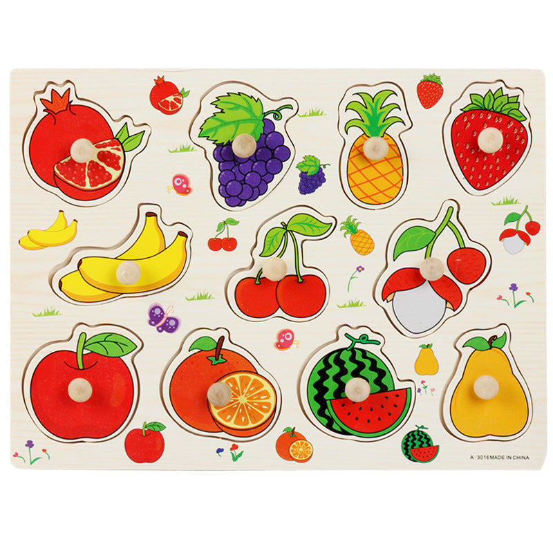 Little Pegs, Big Wonders: Mushroom Knobbed Wooden Puzzle Collection