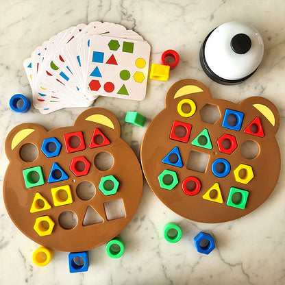 Bear Express: Montessori Shape Matching Speed Battle Board Game