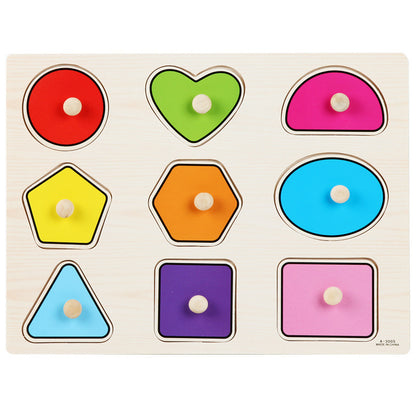 Little Pegs, Big Wonders: Mushroom Knobbed Wooden Puzzle Collection