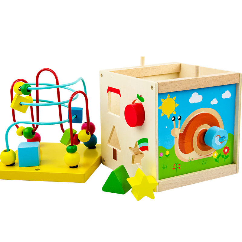 Wonder Box 5-in-1 Holzwürfel & Motorikschleife