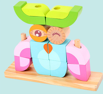 Waldtiere Stapel- & Tierpuzzle-Set aus Holz