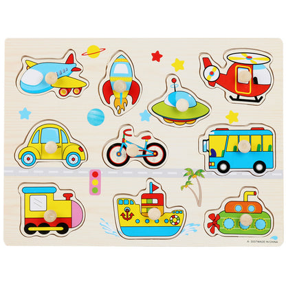 Little Pegs, Big Wonders: Mushroom Knobbed Wooden Puzzle Collection