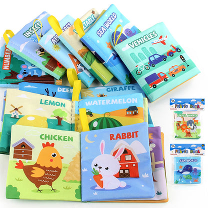WonderLibrary: 9-Theme Interactive Baby Fabric Cloth Book Gift Set