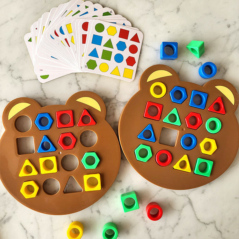 Bear Express: Montessori Shape Matching Speed Battle Board Game