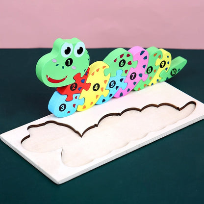 1-to-10 Wonder Builder: Wooden Standing Number Sequence Puzzle Collection