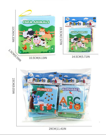 WonderLibrary: 9-Theme Interactive Baby Fabric Cloth Book Gift Set