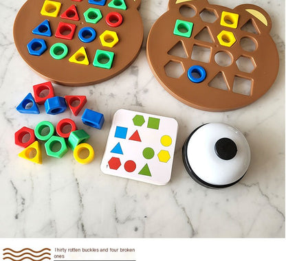 Bear Express: Montessori Shape Matching Speed Battle Board Game