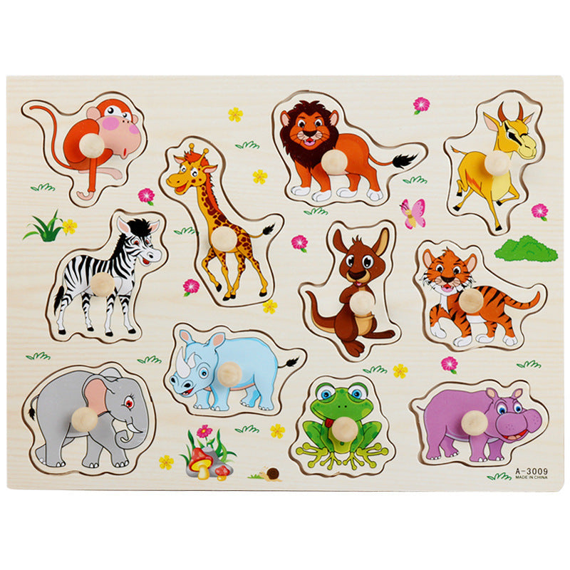 Little Pegs, Big Wonders: Mushroom Knobbed Wooden Puzzle Collection
