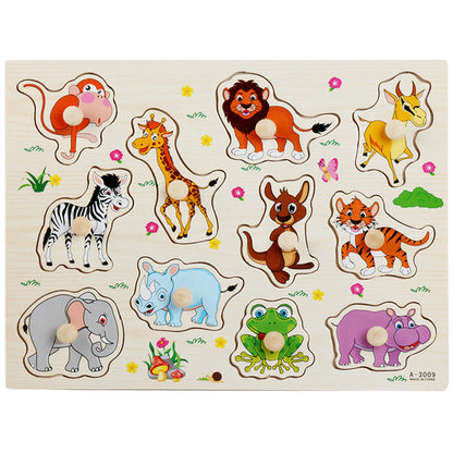 Little Pegs, Big Wonders: Mushroom Knobbed Wooden Puzzle Collection