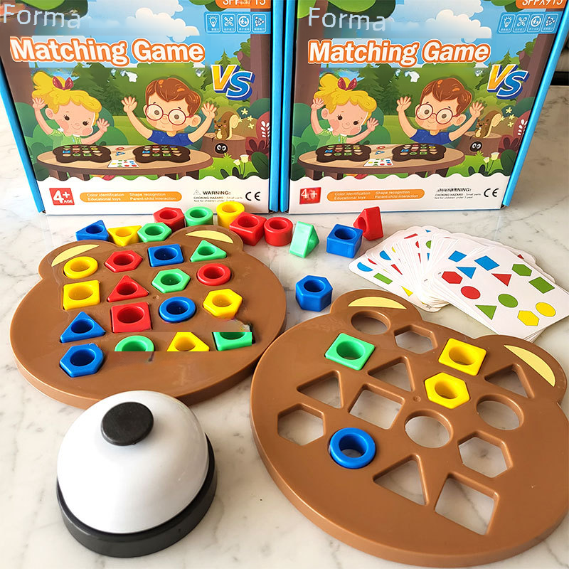 Bear Express: Montessori Shape Matching Speed Battle Board Game
