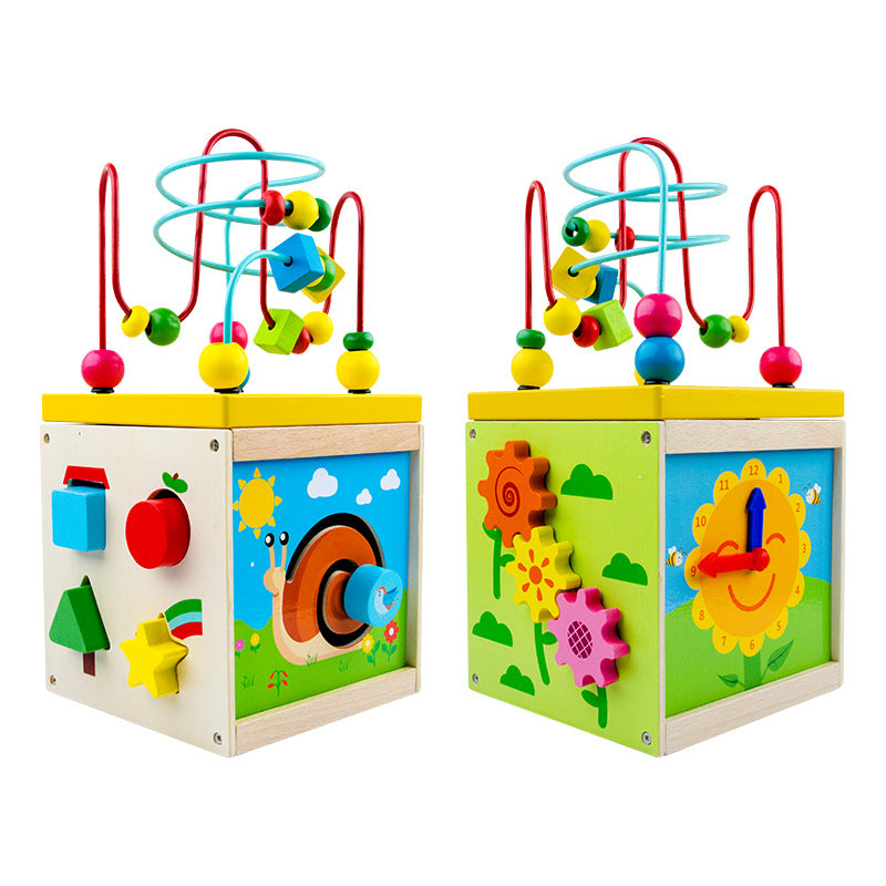 Wonder Box 5-in-1 Holzwürfel & Motorikschleife