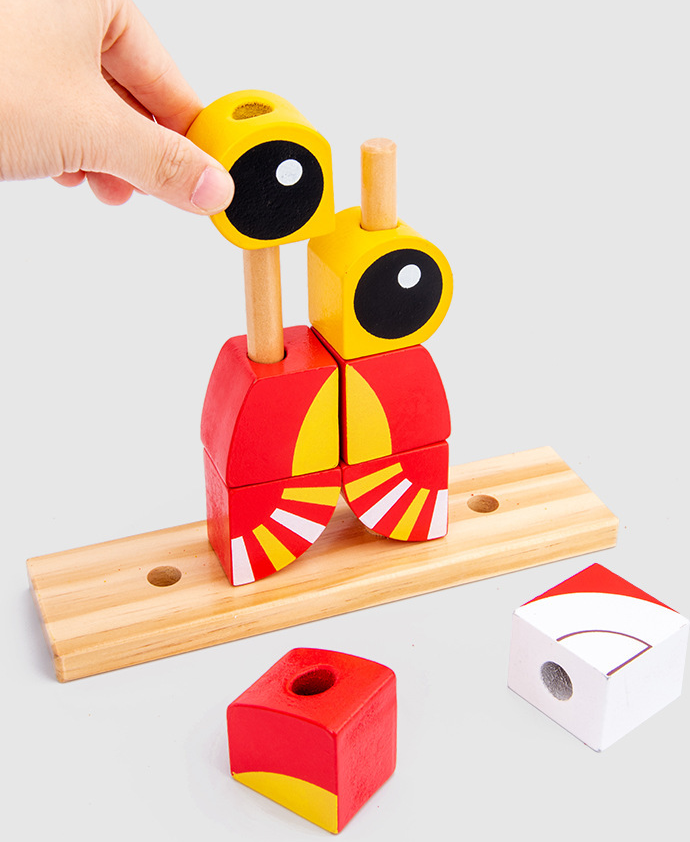 Waldtiere Stapel- & Tierpuzzle-Set aus Holz