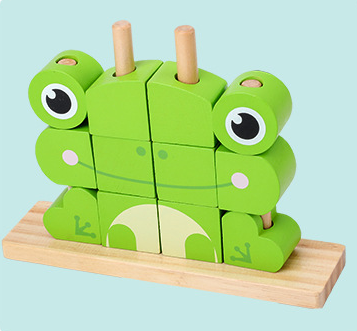 Waldtiere Stapel- & Tierpuzzle-Set aus Holz