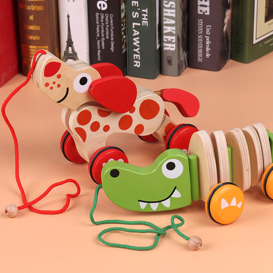 Little Companion: Wooden Articulated Pull-Along Animal Toy