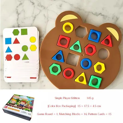 Bear Express: Montessori Shape Matching Speed Battle Board Game