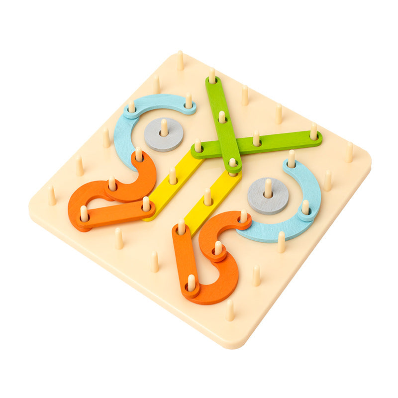 WonderBuilder: Montessori Letter, Number & Shape Pegboard Set