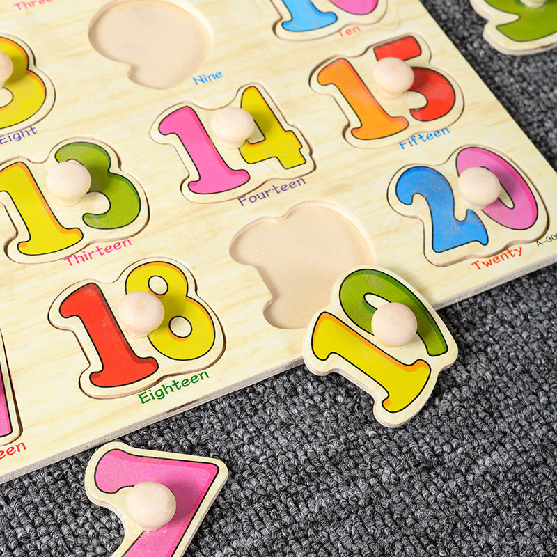 Little Pegs, Big Wonders: Mushroom Knobbed Wooden Puzzle Collection
