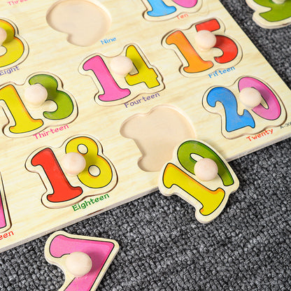 Little Pegs, Big Wonders: Mushroom Knobbed Wooden Puzzle Collection