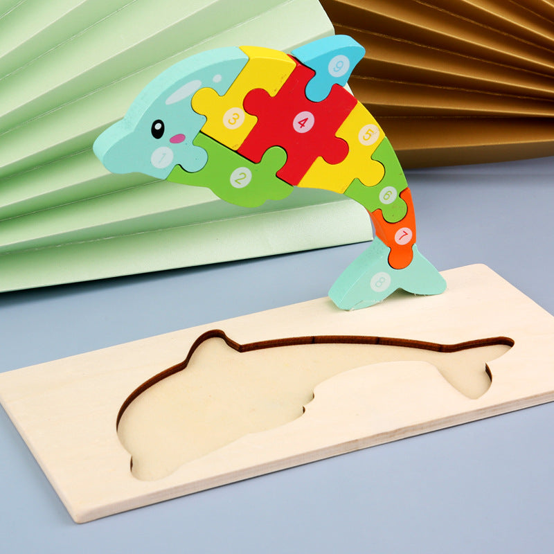 1-to-10 Wonder Builder: Wooden Standing Number Sequence Puzzle Collection