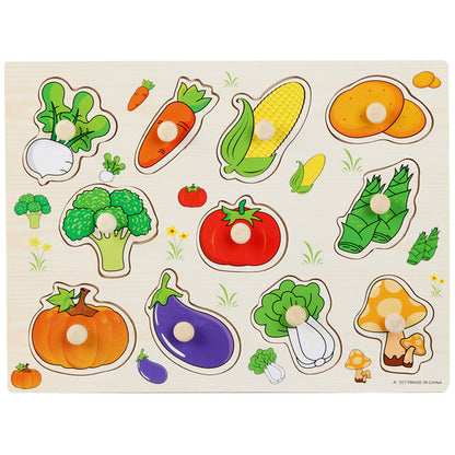 Little Pegs, Big Wonders: Mushroom Knobbed Wooden Puzzle Collection