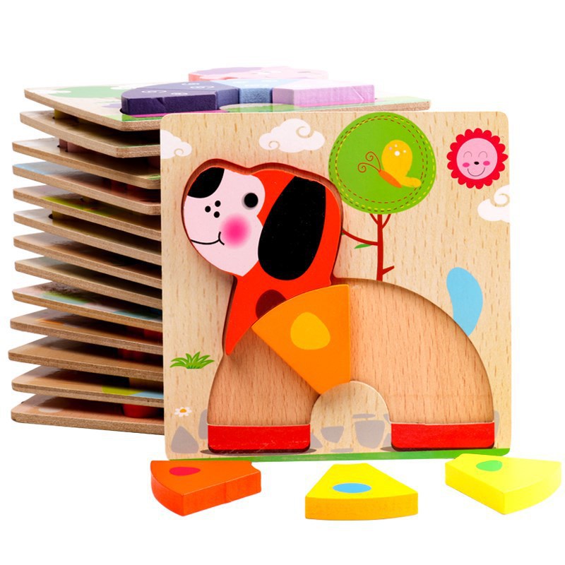 Little Explorer's First 3D Layered Wooden Puzzle Collection